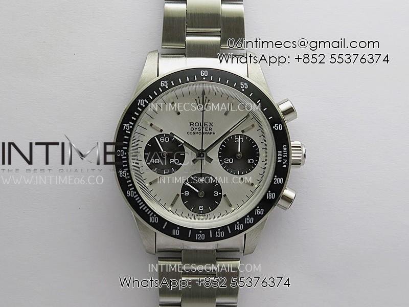 daytona-6263-ssblack-bezel-msf-best-edition-silver-dial-black-subdials-on-ss-bracelet-venus-75.jpg Daytona 6263 SS/Black Bezel MSF Best Edition Silver Dial Black Subdials On SS Bracelet Venus 75 - Image 1