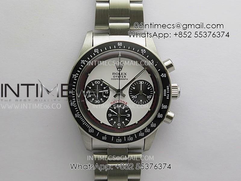 Daytona 6263 SS/Black Bezel MSF Best Edition White Dial Black Subdials On SS Bracelet Venus 75