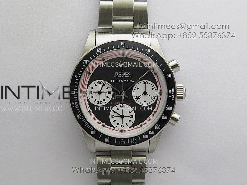 Daytona 6263 Tiffany SS/Black Bezel MSF Best Edition Black Dial White Subdials On SS Bracelet Venus 75