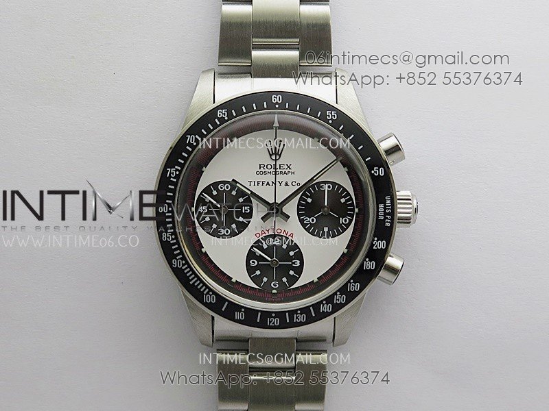 Daytona 6263 Tiffany SS/Black Bezel MSF Best Edition White Dial Black Subdials On SS Bracelet Venus 75