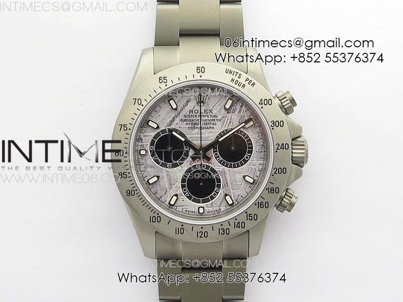 Daytona Blaken DLC APSF Best Edition Meteorite Dial on SS Bracelet A7750