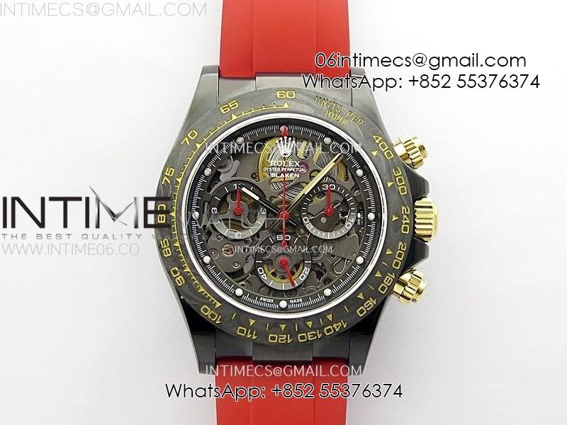 daytona-pvd-ceramic-bezel-getf-best-edition-skeleton-red-dial-on-red-rubber-strap-sa4130.jpg Daytona PVD Ceramic Bezel GETF Best Edition Skeleton Red Dial on Red Rubber Strap SA4130 - Image 1