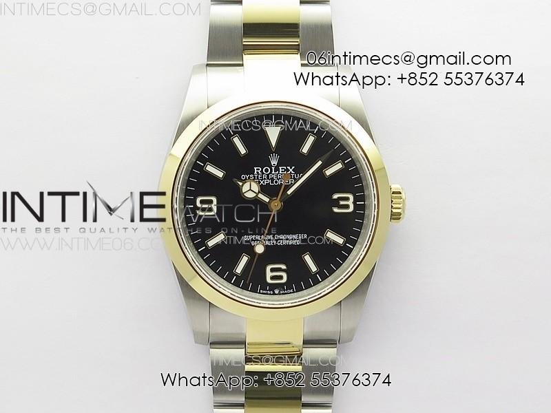 explorer-124273-36mm-904l-steel-jdf-1-1-best-edition-black-dial-on-ss-yg-bracelet-vr3230.jpg Explorer 124273 36mm 904L Steel GMF 1:1 Best Edition Black Dial on SS/YG Bracelet VR3230 V2 - Image 1