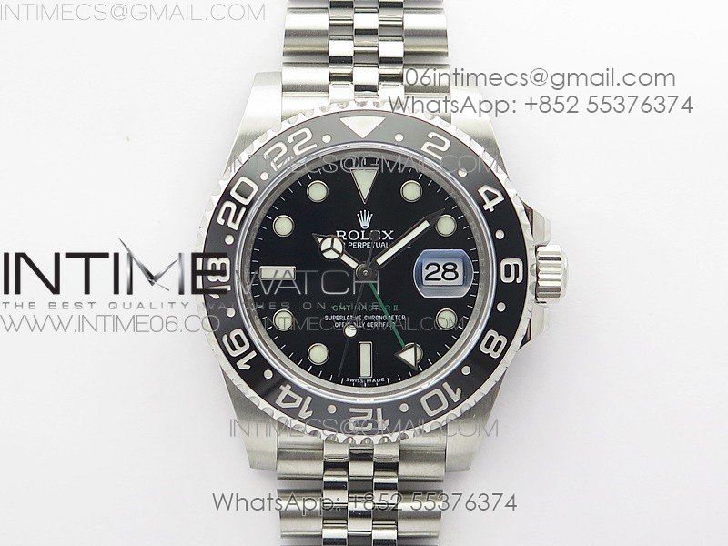 GMT-Master II 116710 LN Black Ceramic 904L Steel VRF 1:1 Best Edition On Jubilee Braclet VR3186 CHS V3 (CF Bezel)