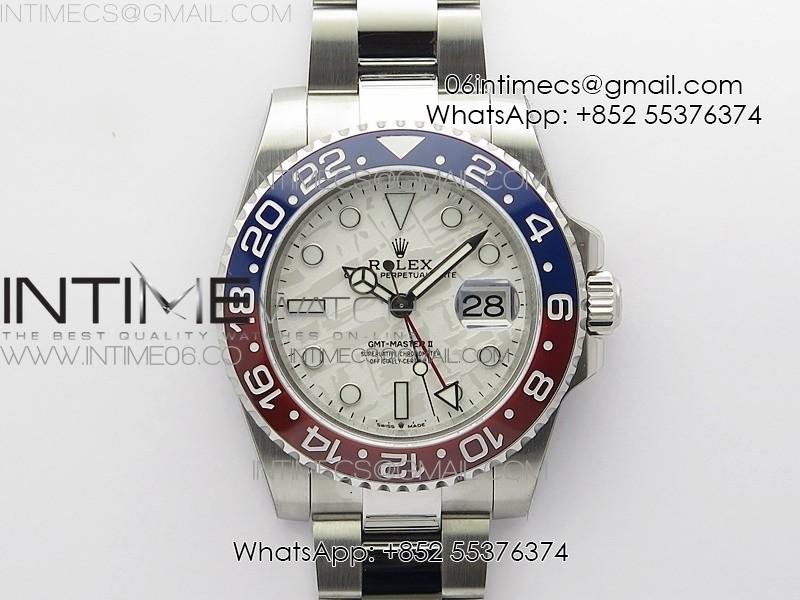 GMT-Master II 116719 BLNR Red/Blue Ceramic 904L BP 1:1 Best Edition White Dial On VR3285 (Correct Hand Stack)