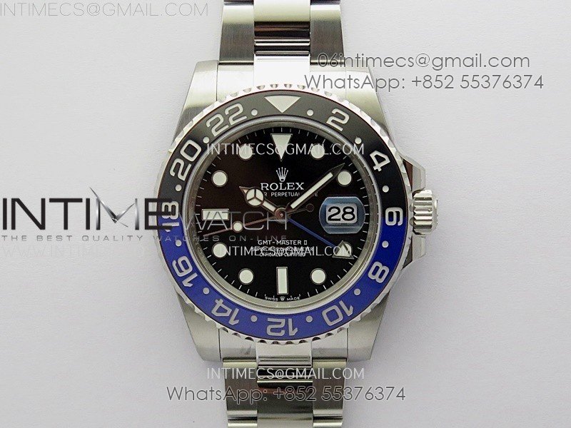 GMT-Master II 126710 BLNR Black/Blue Ceramic 904L SS APSF 1:1 Best Edition Blue Dial On Oyster Bracelet VR3285 CHS