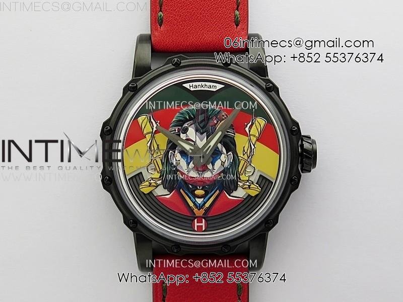 hankham-joker-pvd-on-red-leather-strap-miyota-8215.jpg Hankham Joker PVD on Red Leather Strap MIYOTA 8215 - Image 1