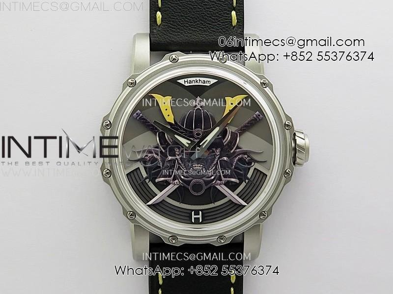 hankham-samurai-ss-on-black-leather-strap-miyota-8215.jpg Hankham Samurai SS on Black Leather Strap MIYOTA 8215 - Image 1