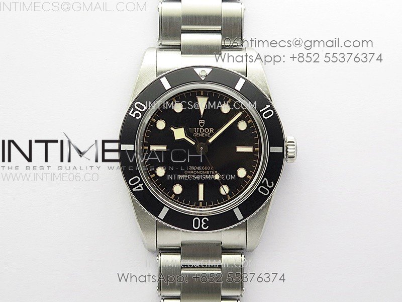 Heritage Black Bay M79000N 37mm SS ZF 1:1 Best Edition Black Dial Black Bezel on SS Bracelet A2824