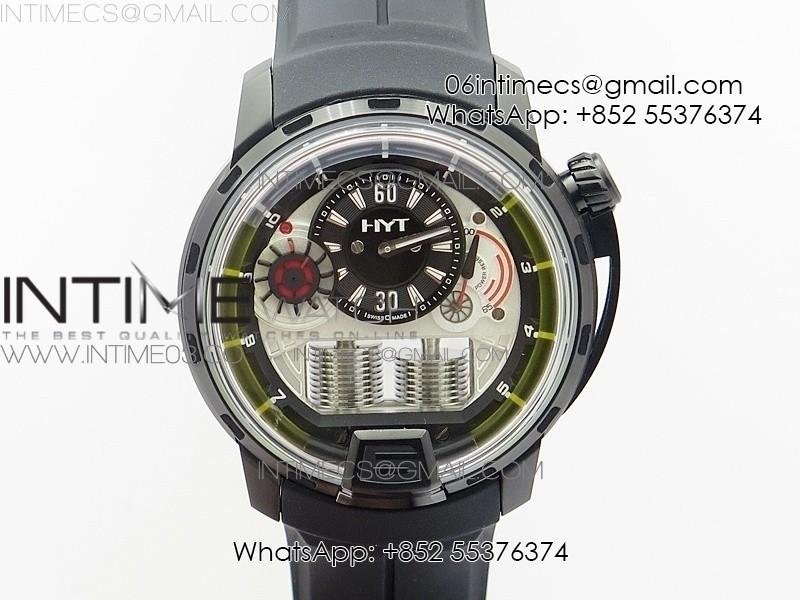 hty-dlc-cyf-white-dial-black-crown-on-black-rubber-strap-asian-movement-like-to-hty-cal101.jpg HTY DLC CYF white dial black Crown On Black Rubber Strap Asian movement like to HTY Cal.101 - Image 1