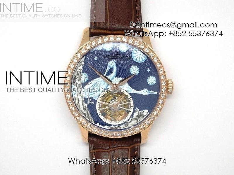 jlc-1.jpg Porcelain Crane Diamond Tourbillon RG Blue Flying Tourbillon - Image 1