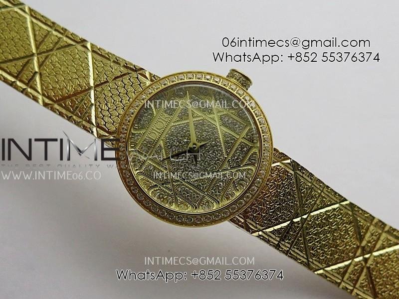 la-d-de-dior-satine-25mm-diamond-bezel-yg-8848f-11-best-edition-gold-dial-on-yg-bracelet-swiss-quartz.jpg La D de Dior Satine 25mm Diamond Bezel YG 8848F 1:1 Best Edition Gold Dial On YG bracelet Swiss Quartz - Image 1