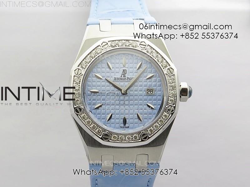 lady-royal-oak-33mm-67620st-ss-apsf-1-1-best-edition-blue-textured-dial-on-blue-leather-strap-ronda-quartz.jpg Lady Royal Oak 33mm 67620ST SS APSF 1:1 Best Edition Blue Textured Dial on Blue Leather Strap RONDA Quartz - Image 1