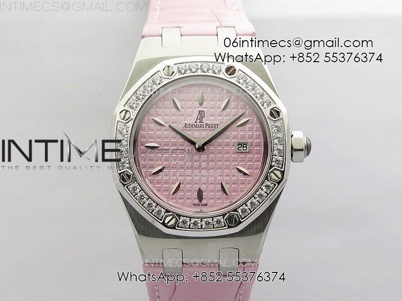 lady-royal-oak-33mm-67620st-ss-apsf-1-1-best-edition-pink-textured-dial-on-pink-leather-strap-ronda-quartz.jpg Lady Royal Oak 33mm 67620ST SS APSF 1:1 Best Edition Pink Textured Dial on Pink Leather Strap RONDA Quartz - Image 1