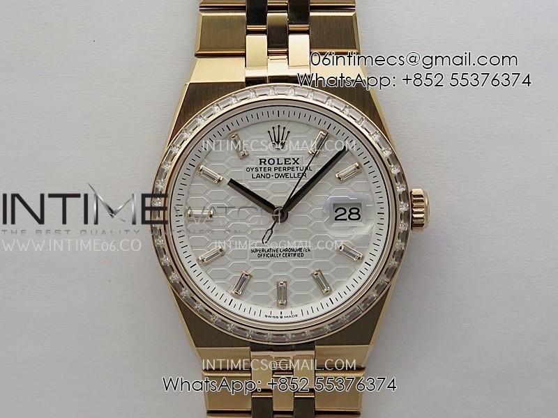 land-dweller-127285-diamond-bezel-gain-weight-rg-b-factory-white-dial-t-diamond-marker-on-rg-bracelet-a7135.jpg Land Dweller 127285 Diamond Bezel Gain Weight RG B Factory White Dial T Diamond Marker On RG Bracelet A7135 - Image 1