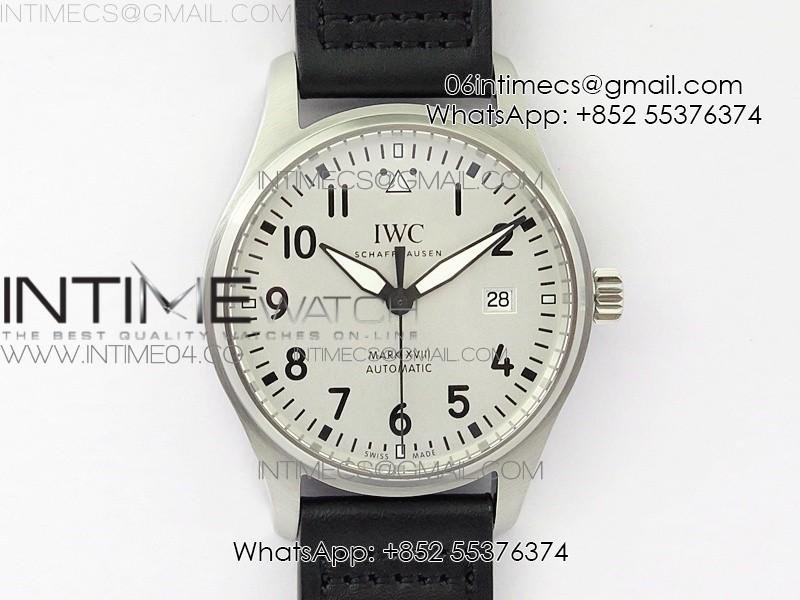mark-xviii-iw327012-ss-mf-1-1-best-edition-white-dial-on-black-leather-strap-a35111-free-nylon-strap.jpg Mark XVIII IW327012 SS M+F 1:1 Best Edition White Dial on Black Leather Strap A2892 (Free Nylon Strap) - Image 1