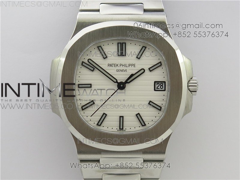 Nautilus 5711/1A GRF Best Edition White Textured Dial on SS Bracelet A324 V2