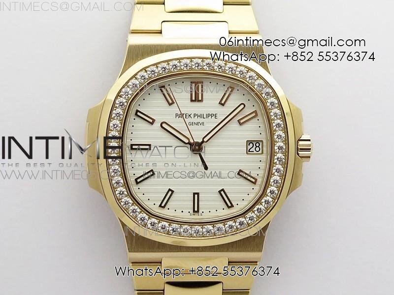nautilus-5711-1r-crystal-bezel-ppf-v4-1-1-best-edition-white-textured-dial-on-rg-bracelet-324cs.jpg Nautilus 5711/1R Crystal Bezel PPF V4 1:1 Best Edition White Textured Dial on RG Bracelet 324CS - Image 1