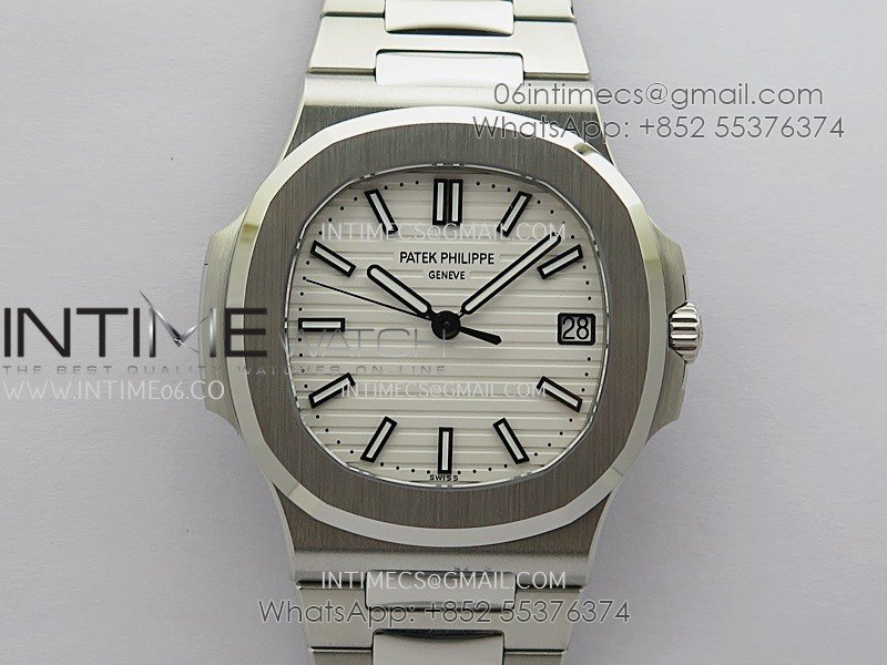 Nautilus 5711/1A SS DDF 1:1 Best Edition White Textured Dial On SS Bracelet Super Clone 324
