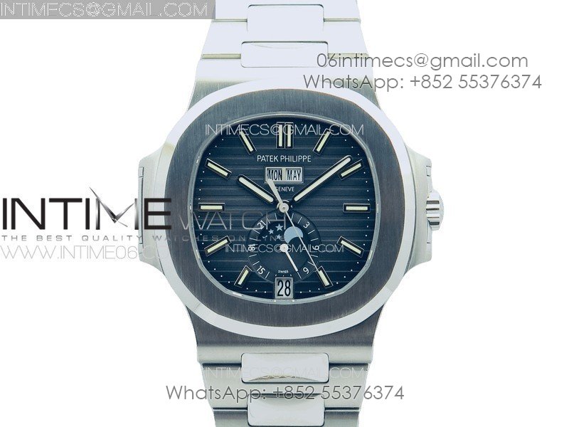 Nautilus 5726 Full Function SS PPF 1:1 Best Edition Blue Dial on SS Bracelet PPF324  (Free Tool)