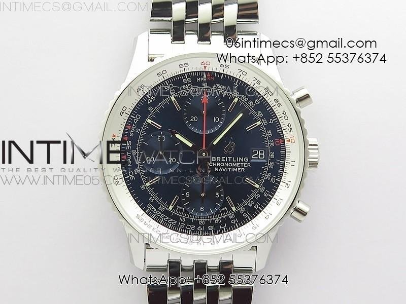 navitimer-1-41mm-ss-kor-1-1-best-edition-ss-blue-dial-on-ss-bracelet-a7750free-leather-strap.jpg Navitimer 1 41mm SS KOR 1:1 Best Edition SS Blue Dial on SS Bracelet A7750(Free leather strap) - Image 1