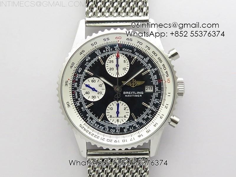 navitimer-41mm-ss-b50-best-edition-ss-black-dial-stick-markers-on-ss-bracelet-a7750.jpg Navitimer 41mm SS B50 Best Edition SS Black Dial Stick Markers on SS Bracelet A7750 - Image 1