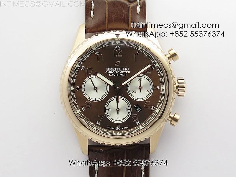 navitimer-8-rg-b12-best-edition-brown-dial-on-brown-leather-strap-a7750.jpg Navitimer 8 RG B12 Best Edition Brown dial On Brown Leather Strap A7750 - Image 1