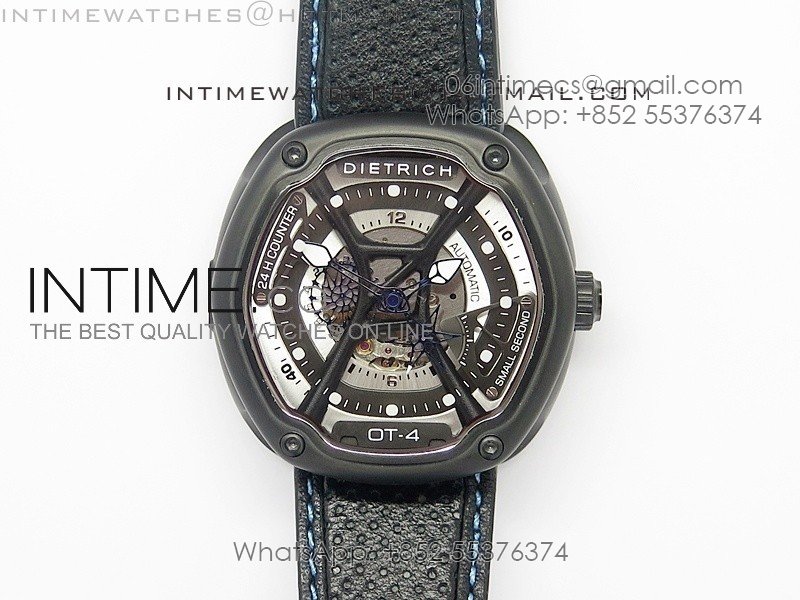 OT-4 V6F 1:1 Best Edition on Black Leather Strap Miyota 82S4