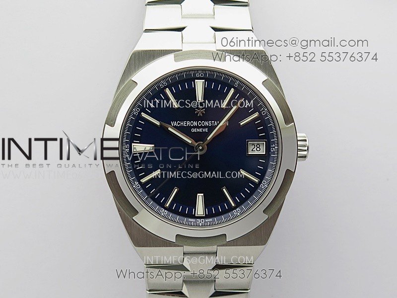 Overseas 4500V SS ZF 1:1 Best Edition Blue Dial On SS Bracelet Asian Super Clone 5100 V2