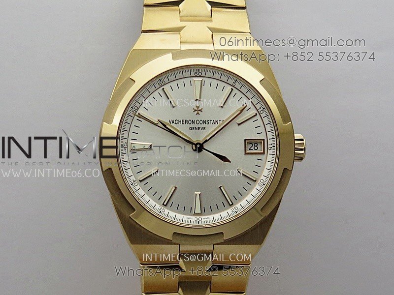 Overseas 4520V RG V2 ZF 1:1 Best Edition Silver Dial On RG Bracelet Super Clone A5100