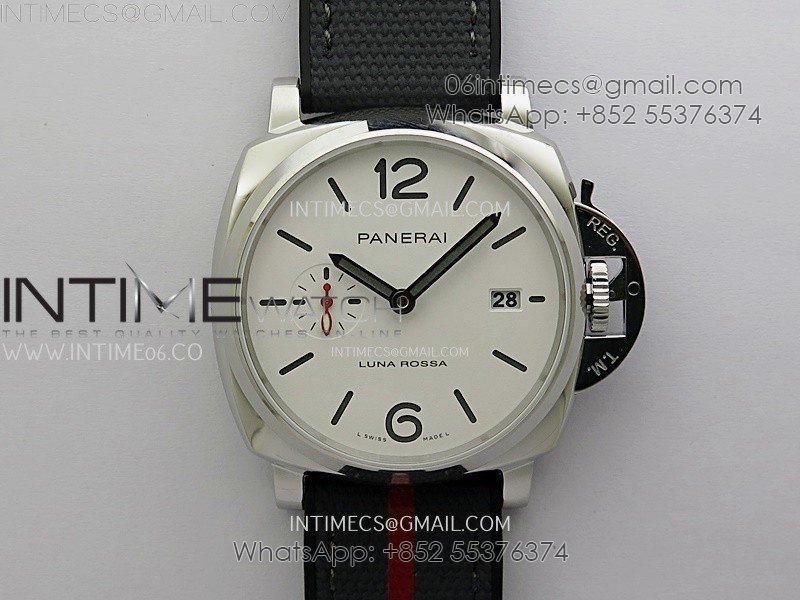 PAM1381 Z 42mm VSF 1:1 Best Edition White Dial on Black Rubber Strap P900