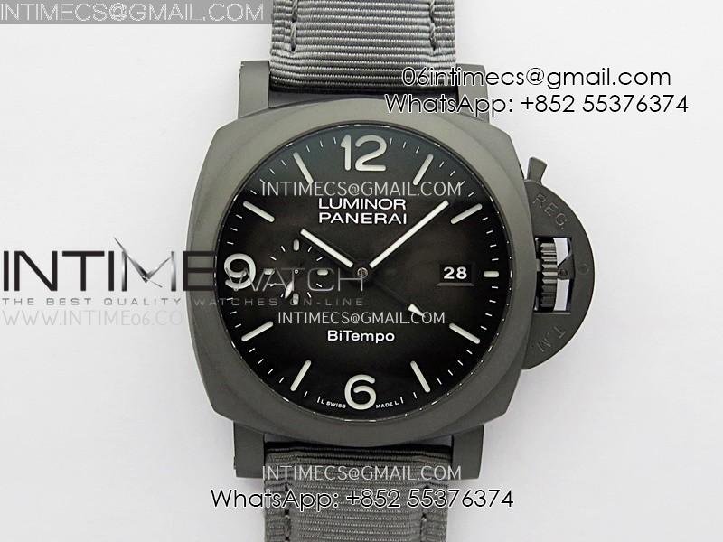 pam1467-44mm-gmt-dlc-vsf-1-1-best-edition-gray-ombre-dial-on-gray-nylon-strap-asian-p9010.jpg PAM1467 44mm GMT DLC VSF 1:1 Best Edition Gray Ombre Dial On Gray Nylon Strap Asian P9010 - Image 1
