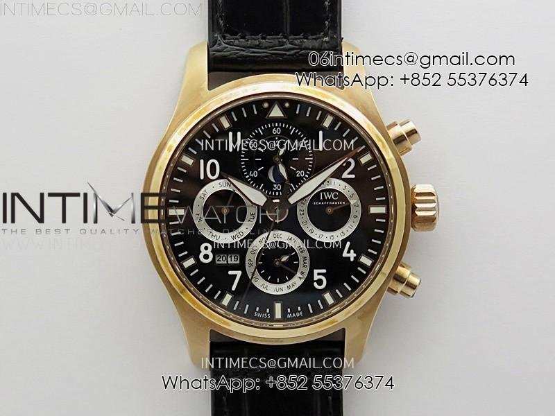 Pilot IW3922 RG V9F Best Edition Black Dial Black Leather Strap A89630