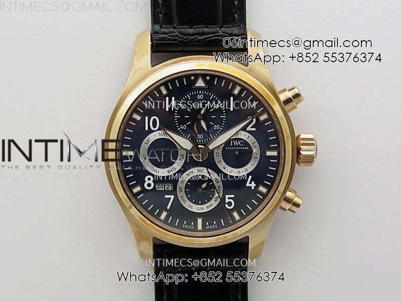 Pilot IW3922 RG V9F Best Edition Blue Dial Black Leather Strap A89630