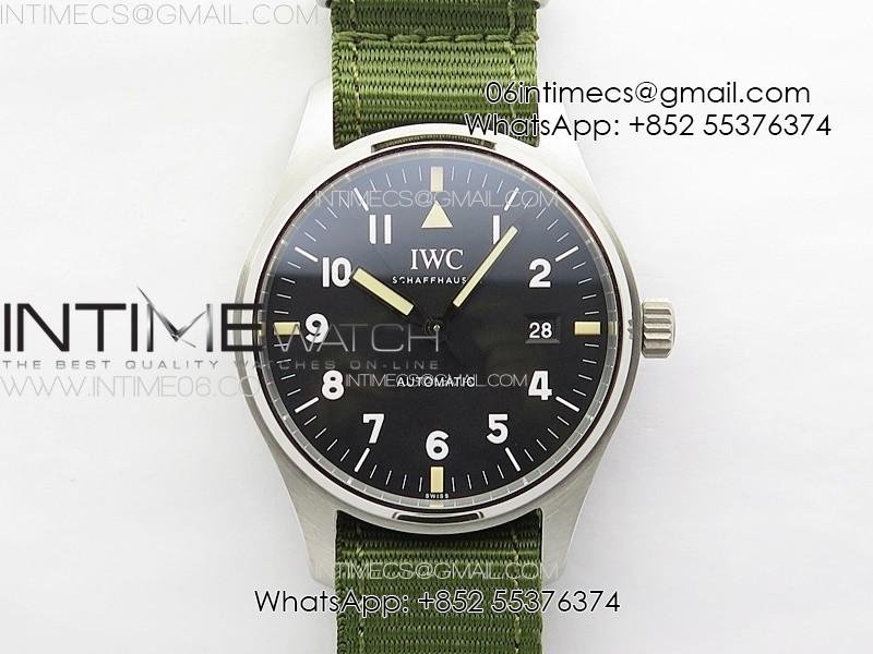 pilot-mark-ss-m-1-1-best-edition-black-dial-on-green-nylon-strap-a2892-to-cal35111.jpg Pilot Mark SS M+ 1:1 Best Edition Black Dial on Green Nylon Strap A2892 - Image 1