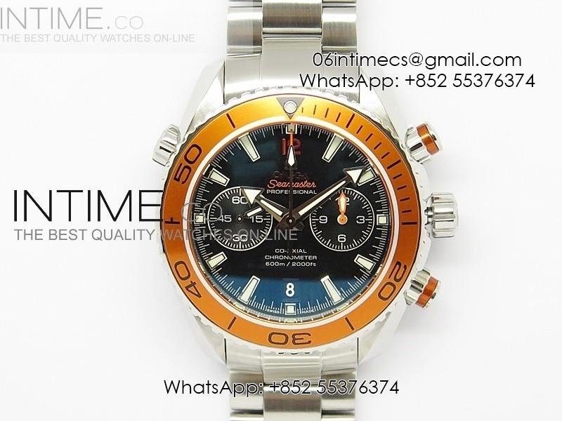 Planet Ocean 45mm Orange Bezel SS BP 1:1 Best Edition on SS A7750