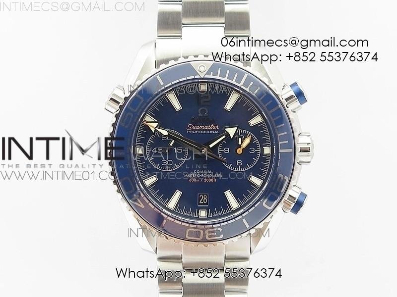 Planet Ocean Master Chronometer Chrono V2 SS OM 1:1 Best Edition Blue Dial on SS Bracelet A9900