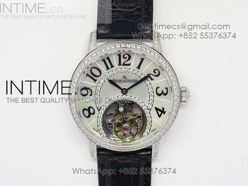 Rendez-Vous Ladies SS White MOP Dial Tourbillon on Brown Alligator Leather
