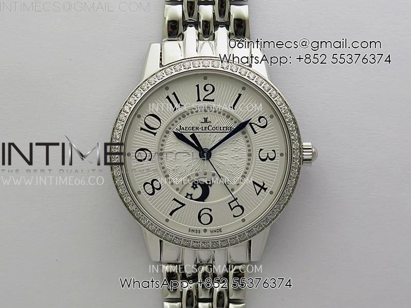 Rendez-Vous Night and Day Diamond Bezel SS APSF 1:1 Best Edition White Textured Dial SS Bezel on SS Bracelet Super Clone A898