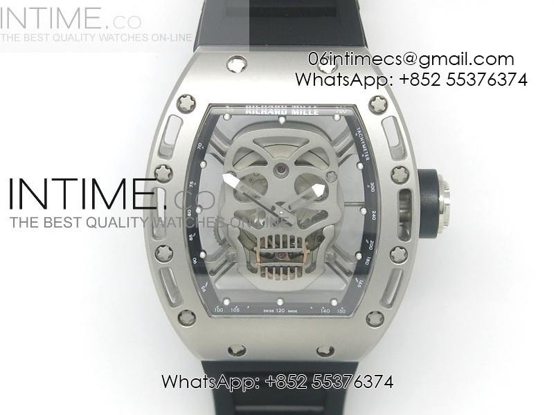 richard-mille-ss-silber-dial-flyback-eta-2688-2.jpg RICHARD MILLE SS Silver Dial A23J on Black Rubber Strap - Image 1