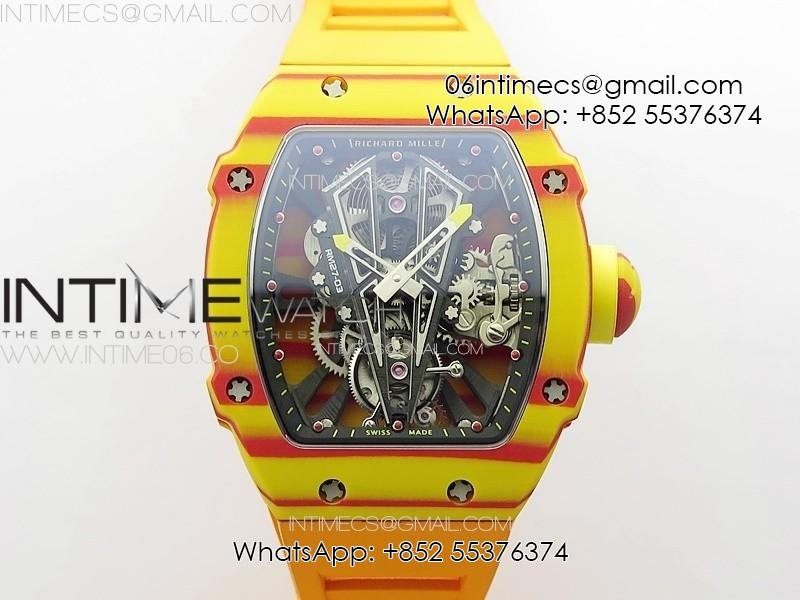 rm027-03-real-tourbillon-rmf-best-edition-orange-red-carbon-skeleton-dial-on-orange-rubber-strap.jpg RM027-03 Real Tourbillon RMF Best Edition Orange/Red Carbon Skeleton Dial on Orange Rubber Strap - Image 1
