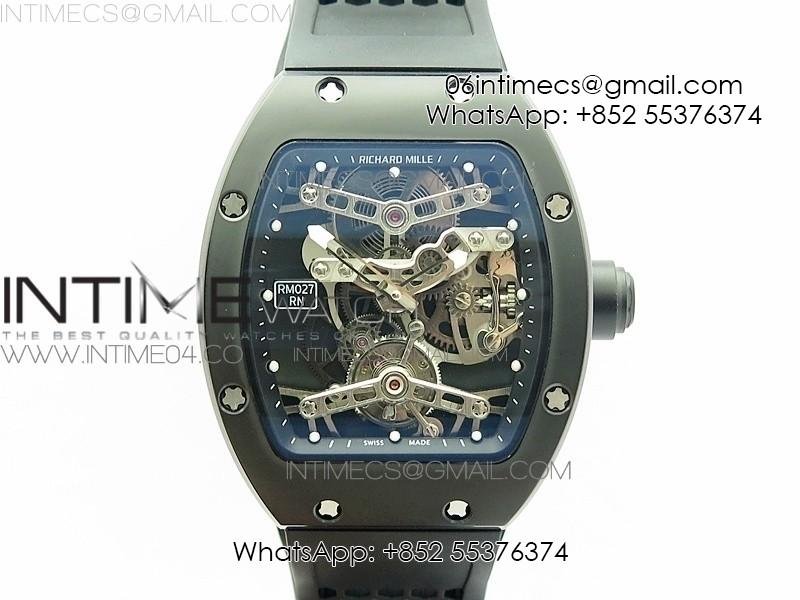 rm027-titanium-dlc-real-tourbillon-eurf-best-edition-skeleton-skull-dial-on-black-rubber-strap.jpg RM027 Titanium DLC Real Tourbillon EURF Best Edition Skeleton Skull Dial on Black Rubber Strap - Image 1