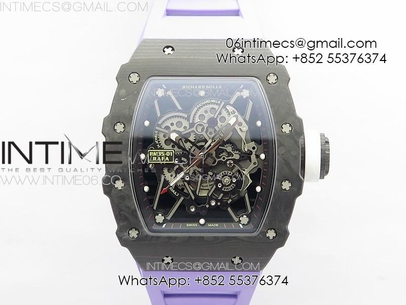 rm035-01-forged-carbon-case-kuf-best-edition-white-crown-on-purple-rubber-strap-miyota8215.jpg RM035-01 Forged Carbon Case KUF Best Edition White Crown on Purple Rubber Strap MIYOTA8215 - Image 1