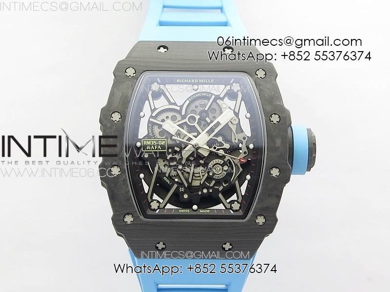 rm035-02-forged-carbon-case-kuf-best-edition-blue-crown-on-blue-rubber-strap-miyota8215.jpg RM035-02 Forged Carbon Case KUF Best Edition Blue Crown on Blue Rubber Strap MIYOTA8215 - Image 1