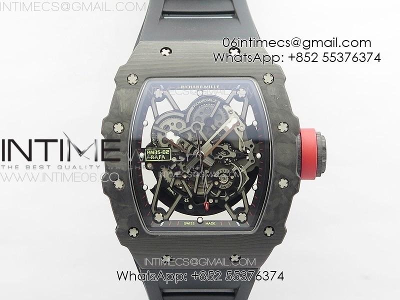 rm035-02-forged-carbon-case-kuf-best-edition-red-crown-on-black-rubber-strap-miyota8215.jpg RM035-02 Forged Carbon Case KUF Best Edition Red Crown on Black Rubber Strap MIYOTA8215 - Image 1