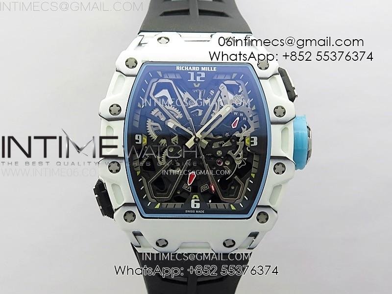rm035-03-white-carbon-blue-crown-z-factory-skeleton-dial-on-black-rubber-strap-asian-skeleton-movement.jpg RM035-03 White Carbon/Blue Crown Z Factory Skeleton Dial on Black Rubber Strap Asian Skeleton movement - Image 1
