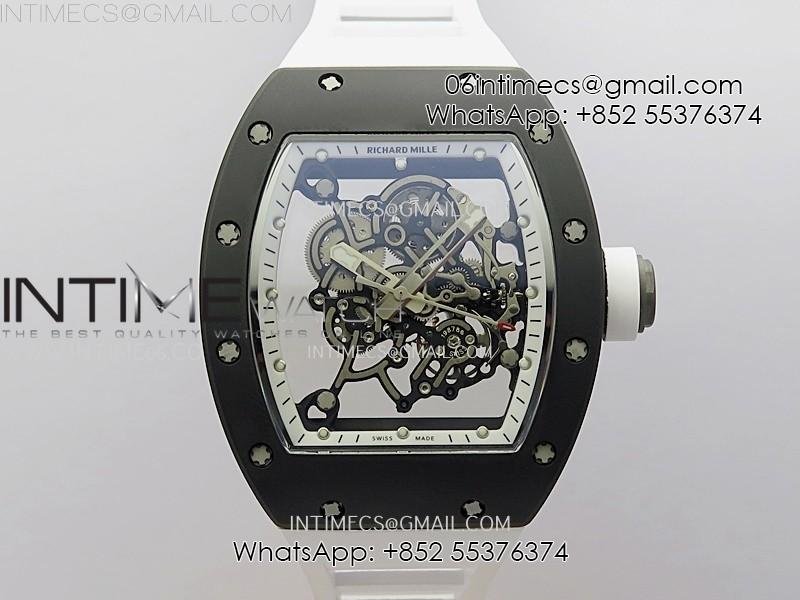 rm055-black-ceramic-white-inner-rmf-best-edition-skeleton-dial-on-white-rubber-strap-rmul2-super-clone.jpg RM055 Black Ceramic White Inner RMF Best Edition Skeleton Dial On White Rubber Strap RMUL2 Super Clone - Image 1