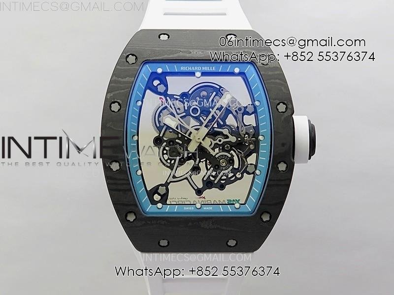 rm055-blue-inner-bezel-black-crown-ntpt-ntpt-zf-1-1-best-edition-on-white-rubber-strap-rmul2-super-clone.jpg RM055 Blue Inner Bezel Black Crown NTPT/NTPT ZF 1:1 Best Edition on White Rubber Strap RMUL2 Super Clone - Image 1