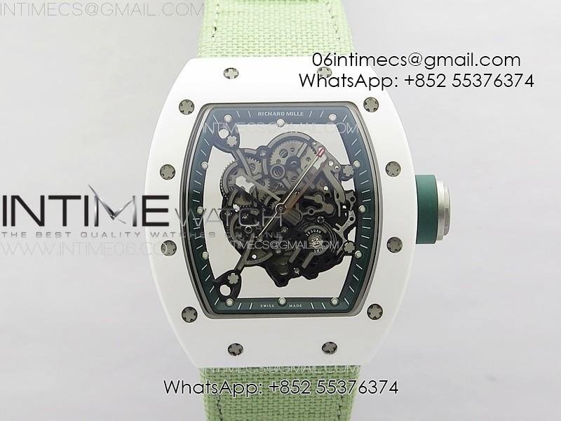 rm055-real-ceramic-case-kuf-best-edition-green-crown-on-green-nylon-strap-miyota8215.jpg RM055 Real Ceramic Case KUF Best Edition Green Crown on Green Nylon Strap MIYOTA8215 - Image 1