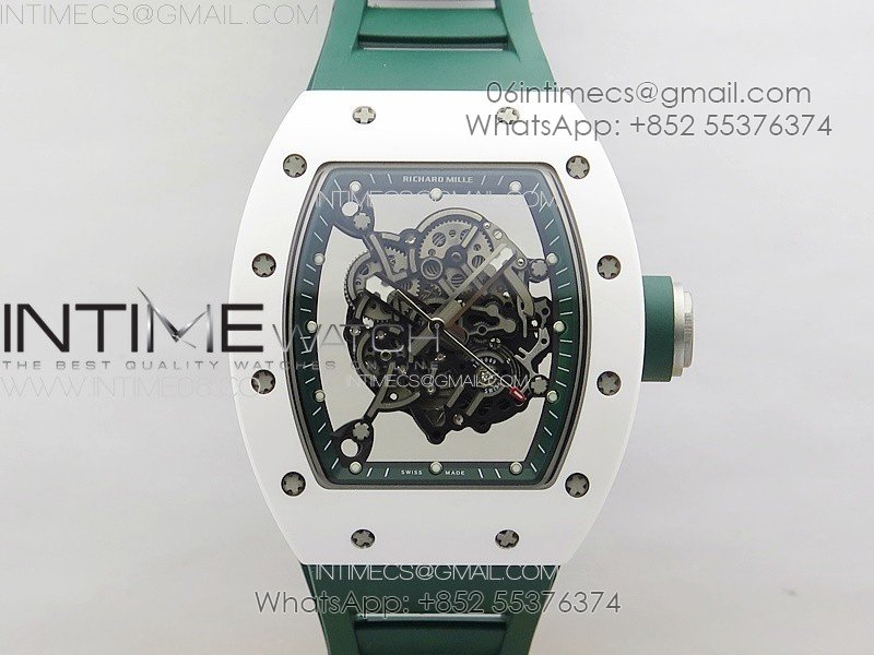 RM055 Real Ceramic Case KUF Best Edition Green Crown on Green Rubber Strap MIYOTA8215